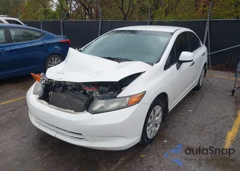 2012 Honda Civic Lx из США, поврежденный, VIN 19XFB2F55CE054621